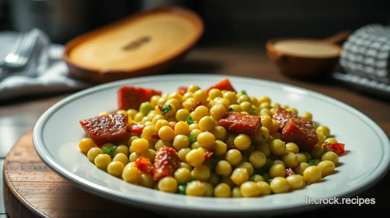 Chorizo et Pois Chiches à la Provençale : Un Plat Méditerranéen Réconfortant Chorizo et Pois Chiches à la Provençale