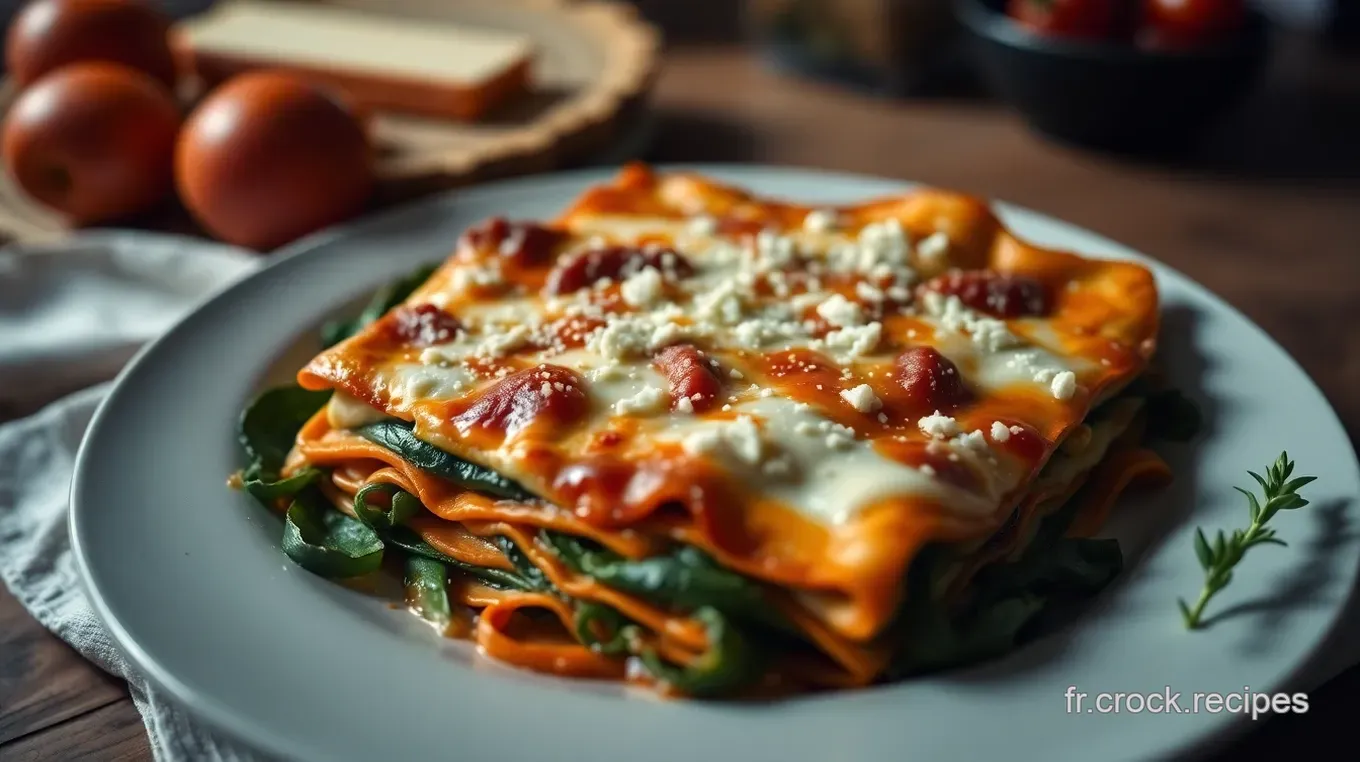 Lasagnes Épinard Chèvre : Un Plat Réconfortant pour Vos Dîners en Famille Lasagnes Crémeuses aux Épinards et au Chèvre