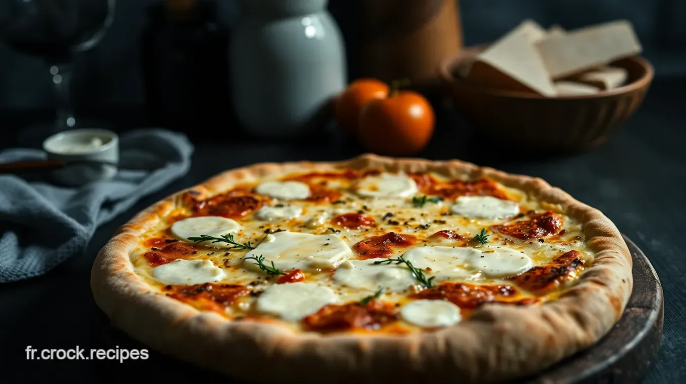 Pizza au Chevre Maison : Crémeuse Simple & Pleine de Saveurs Pizza au Chèvre Miel et Herbes de Provence