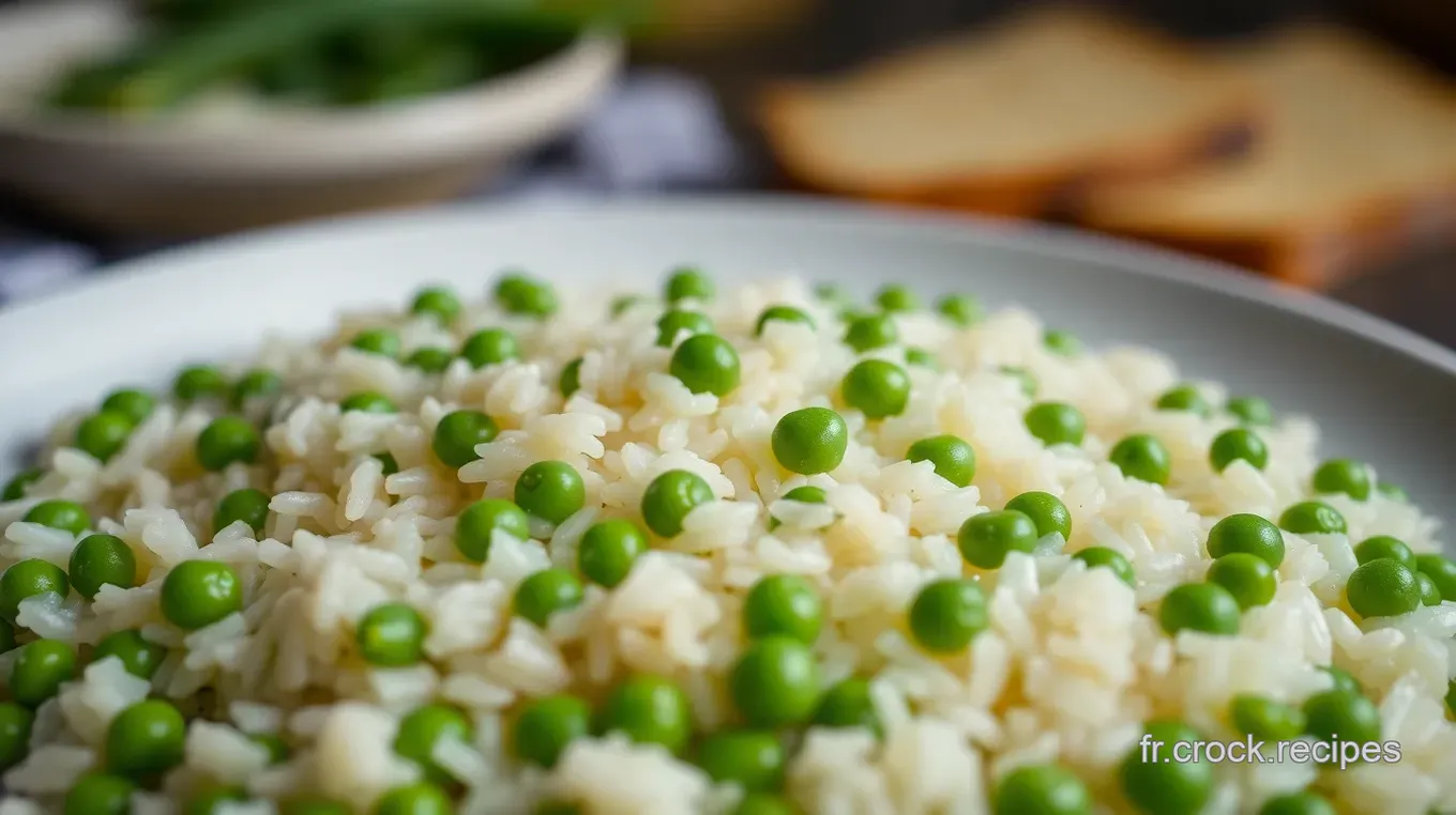 Riz au Petit Pois: Mon Plat Chic et Coloré pour un Dîner Réconfortant Riz au Petit Pois: Le Plat Chic et Coloré