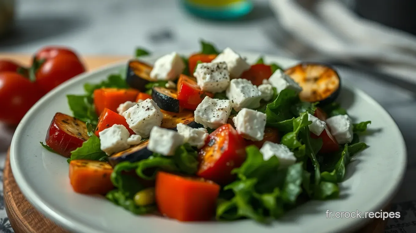Recette petit épeautre : Salade aux Légumes Grillés et Feta Salade de Petit Épeautre aux Légumes Grillés et Feta