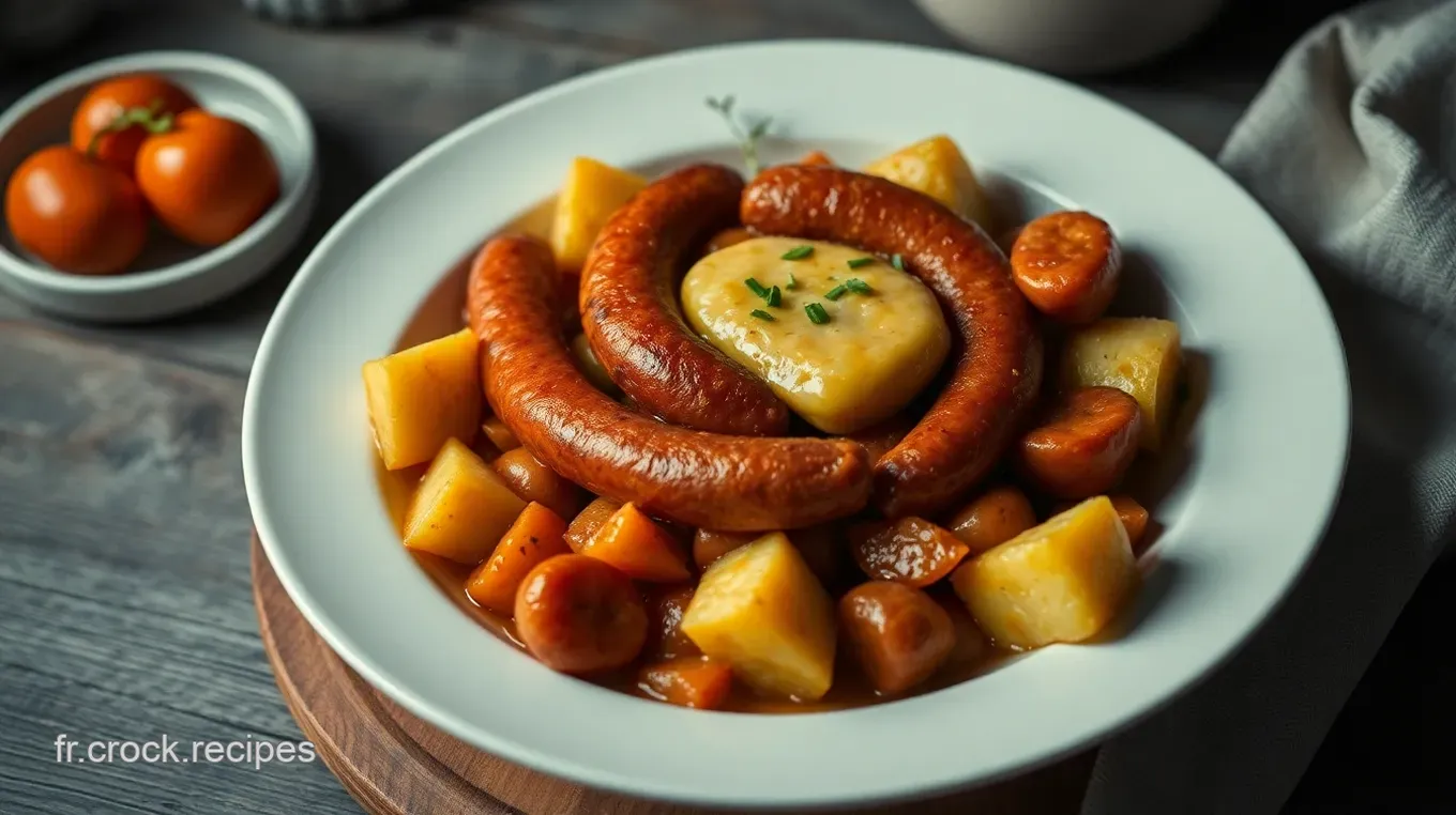 Saucisse Fumée à la Moutarde : Recette Facile et Réconfortante Saucisse Fumée à la Moutarde et Pommes de Terre Sautées