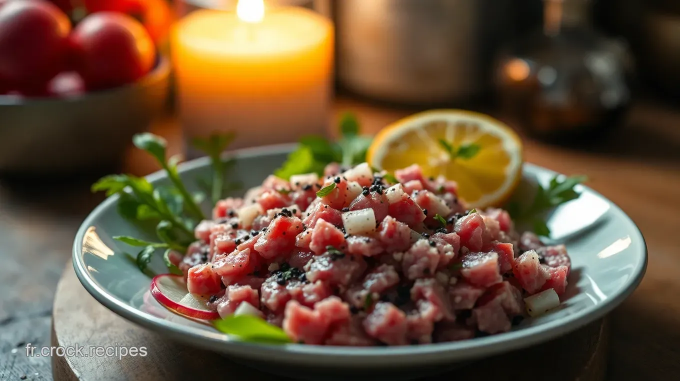 Ma Recette Favorite : Tartare de Radis Blue Meat Frais et Subtil Tartare de Radis Blue Meat Crème Subtile et Herbes Fraîches