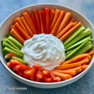 B&acirc;tonnets de L&eacute;gumes: Croquants et Sauce Yaourt