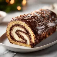 B&ucirc;che de No&euml;l Vanille et Pralin&eacute; en 57 Minutes