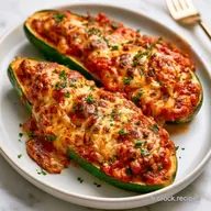Courgettes Farcies Fa&ccedil;on Pizza pour 2