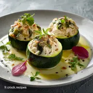 Courgettes Farcies Lgres Poulet et Ricotta : D&icirc;ner L&eacute;ger
