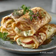 Cr&ecirc;pe aux Pommes L&eacute;g&egrave;re : Recette Facile Sans Beurre