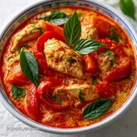 Curry Rouge de Poulet au Lait de Coco