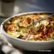 Gratin L&eacute;ger Courgette Jambon et Mozzarella : Recette Familiale Facile