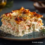 Lasagnes au Saumon Poireaux et Ch&egrave;vre, l&Eacute;l&eacute;gance Cr&eacute;meuse.