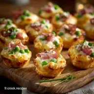 Mini Muffins Petits Pois Jambon Mozzarella : Ap&eacute;ro Facile Moelleux