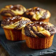 Muffins marbr&eacute;s &agrave; la p&acirc;te &agrave; tartiner la recette c&oelig;ur fondant facile