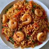 Nouilles Saut&eacute;es Crevettes en 25 Minutes