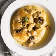 Recette de P&acirc;tes au Poulet Cr&egrave;me et Champignons Facile et Gourmand