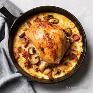 Poulet Gratin&eacute; Foresti&egrave;re Un D&eacute;lice au Bacon Champignons
