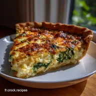 Quiche aux Pinards et au Fromage: Cro&ucirc;te Croustillante