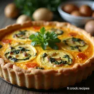La Meilleure Quiche au Poulet et &agrave; la Moutarde Maison Facile