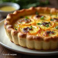 Quiche Poulet Moutarde Poireaux Healthy Recette L&eacute;g&egrave;re et Savoureuse