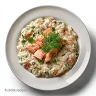 Risotto L&eacute;ger au Saumon Frais et Boursin Recette cr&eacute;meuse et facile