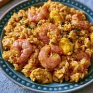 Riz Cantonais Aux Crevettes en 30 Minutes