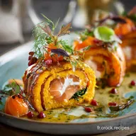 Roulade de potimarron et saumon Recette facile pour entr&eacute;e chic