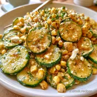 Salade Courgettes Ma&iuml;s Feta en 20 Minutes