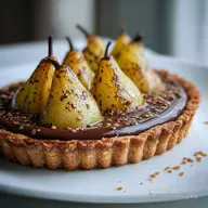 Tarte Poire Chocolat : P&acirc;te Sabl&eacute;e et Ganache Velout&eacute;e