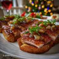 Recette De Toasts Au Confit D Oignon Et Magret Gourmands
