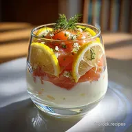 Petite verrine ap&eacute;ritive au citron et saumon fum&eacute; : Cr&eacute;meuse et rapide
