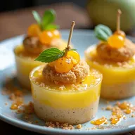 Verrines CitronYuzu et Sp&eacute;culoos Recette de Dessert Express