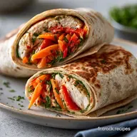 Wrap Poulet Crudit&eacute;s en 25 Minutes