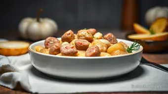 Boudins Blanc Accompagnement : Recette Confort avec Pommes Caramélisées recipe card