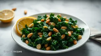 Recette Chou Kale Sauté aux Amandes et Zeste de Citron : Simple et Délicieux recipe card