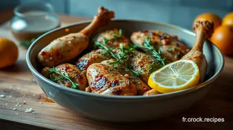 Recette de Cuisse de Pintade au Four : Rôtie aux Herbes de Provence recipe card