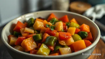 Quatre Sautées Savoureuses : Recette Facile de Légumes Colorés recipe card