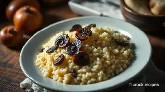 Risotto de Coquillettes Crémeux aux Champignons : Un Délice Réconfortant recipe card