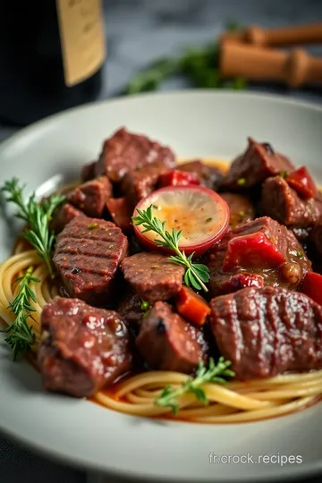 Basses Côtes Braisées au Vin Rouge presentation