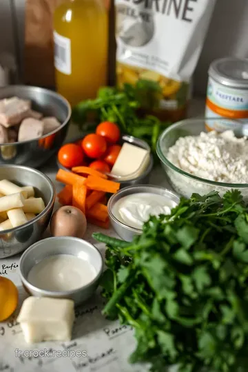 Blanquette de Poisson aux Légumes Frais ingredients