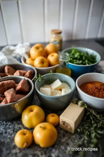 Boudin aux Pommes au Four ingredients
