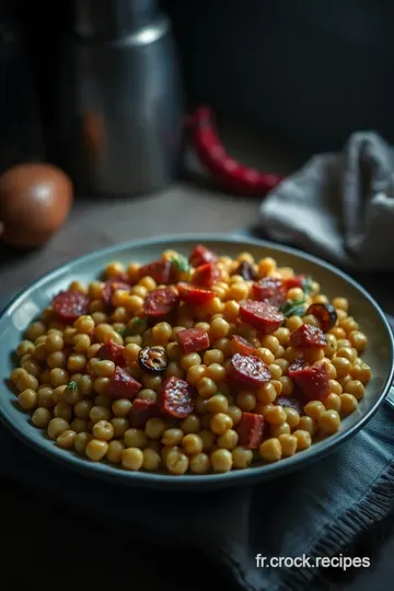 Chorizo et Pois Chiches à la Provençale presentation