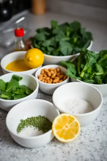 Chou Kale Sauté aux Amandes et Zeste de Citron ingredients