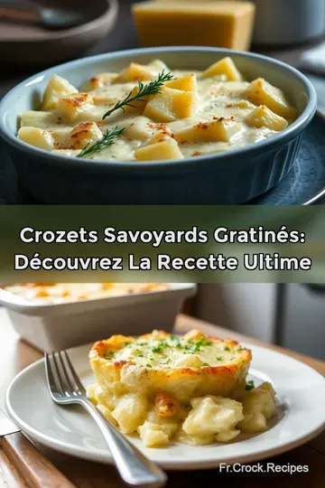 Crozets Savoyards Gratinés: Découvrez la Recette Ultime