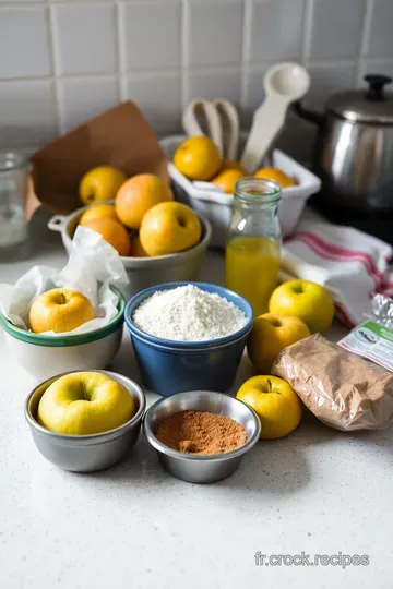 Crumble aux Pommes Caramélisées et Amandes Croquantes ingredients