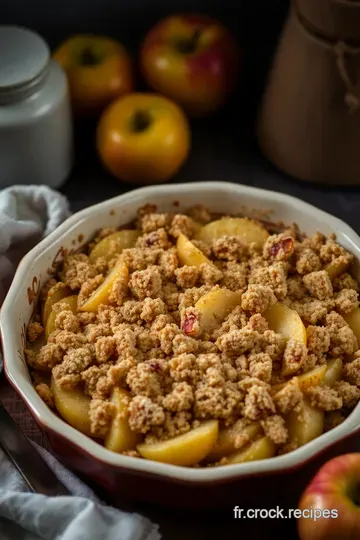 Crumble aux Pommes Caramélisées et Amandes Croquantes presentation