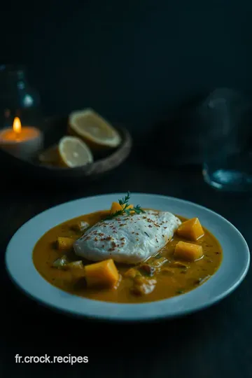 Curry au Poisson Crémeux aux Épices Exotiques presentation