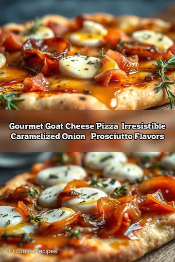 Gourmet Goat Cheese Pizza: Irresistible Caramelized Onion & Prosciutto Flavors