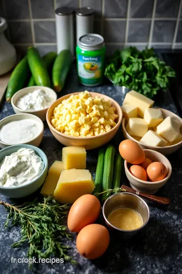 Gratin de Courgettes Savoureux ingredients