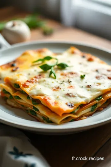 Lasagnes aux Épinards et Chèvre presentation