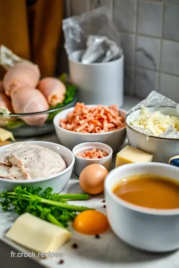 Paupiettes de Poulet Rôties au Four ingredients